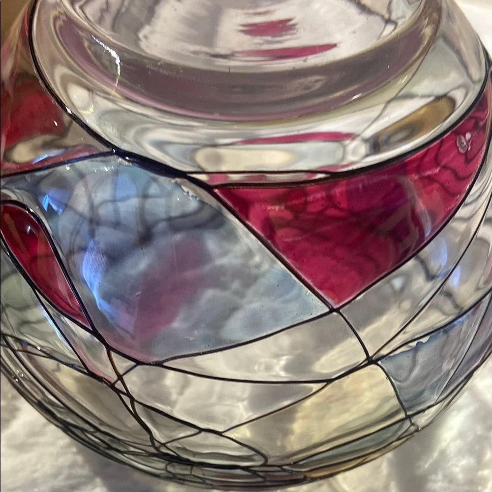 PartyLite Stained Glass Candle Holder - Red, Gold, Black - Picture 10 of 12